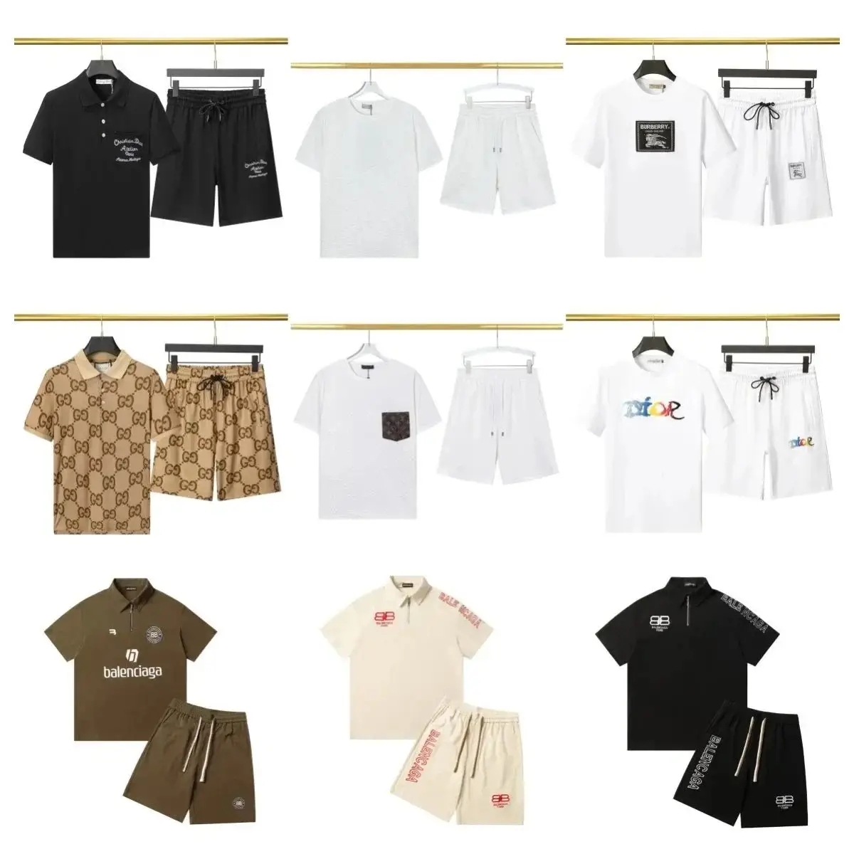 Balenciaga Polo-shirt and Shorts Set