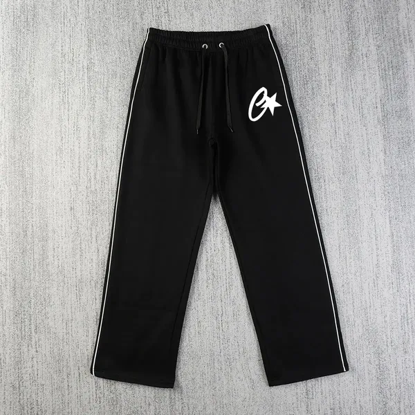 Black Track Pants with Side Stripes and Logo [26 styles] 2